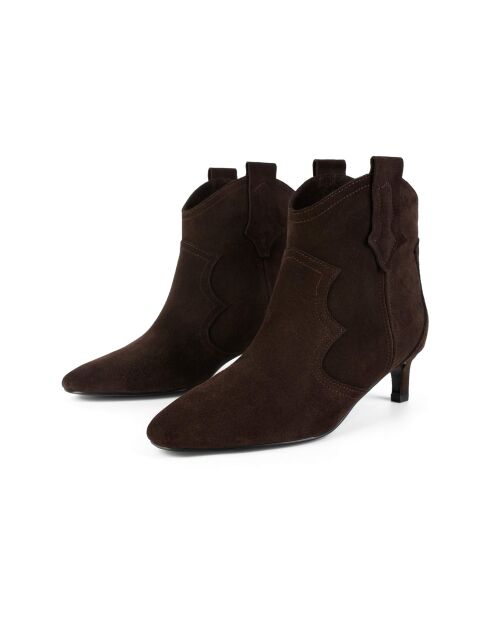 Bottines en cuir Texas Wind marron