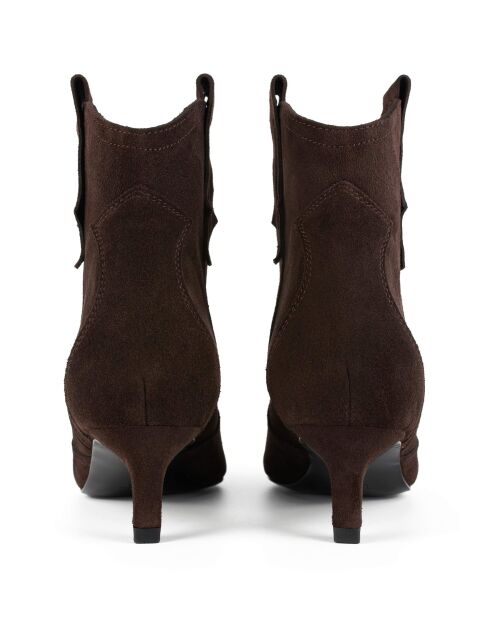 Bottines en cuir Texas Wind marron