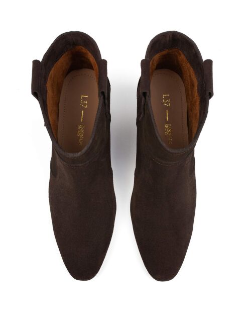 Bottines en cuir Texas Wind marron