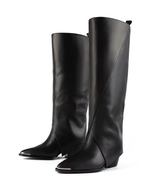 Bottes en cuir To Make It Right noires