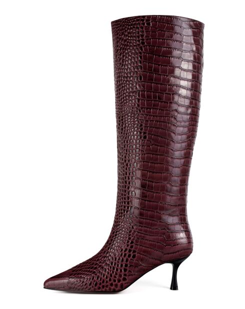 Somebody Told Me Stiefel aus burgunderfarbenem Leder