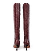 Somebody Told Me Stiefel aus burgunderfarbenem Leder