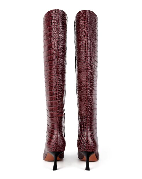 Somebody Told Me Stiefel aus burgunderfarbenem Leder