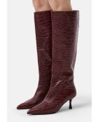 Somebody Told Me Stiefel aus burgunderfarbenem Leder