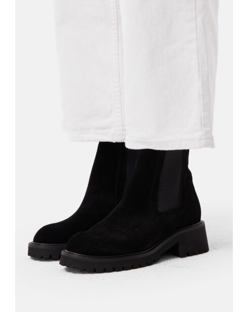Bottines en cuir suède From The Best noires