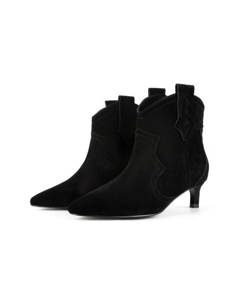 Bottines en cuir Texas Wind noires