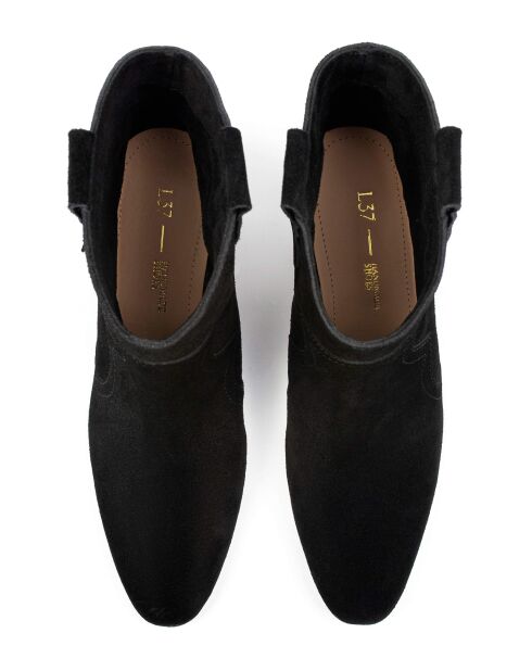 Bottines en cuir Texas Wind noires