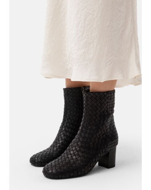 Bottines en cuir Gallop Echo noires