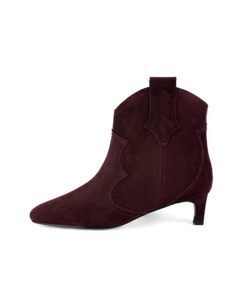 Burgundy Texas Wind leren laarzen