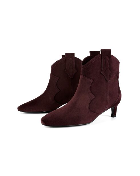 Burgundy Texas Wind leren laarzen