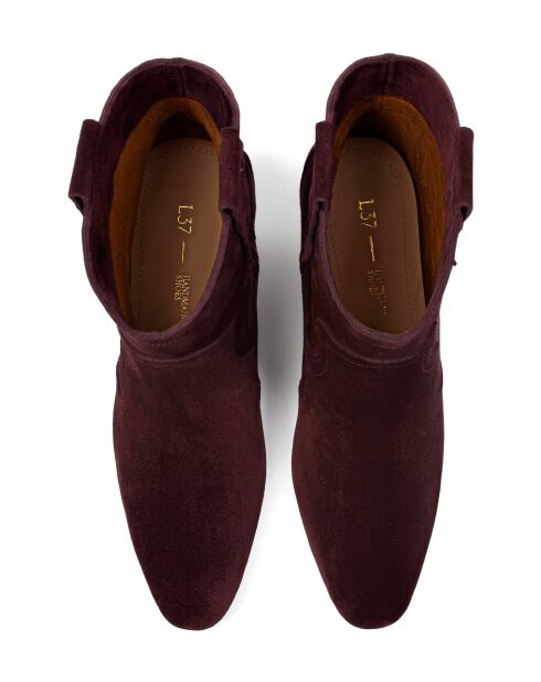 Burgundy Texas Wind leren laarzen