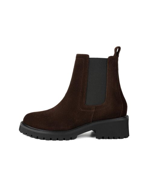 Bottines en cuir suède From The Best marron