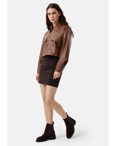 Bottines en cuir suède From The Best marron