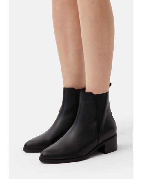 Bottines en cuir Galactic Mist noires