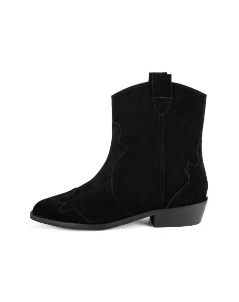 Schwarze Lederstiefel Walk Between Stars