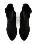 Schwarze Lederstiefel Walk Between Stars