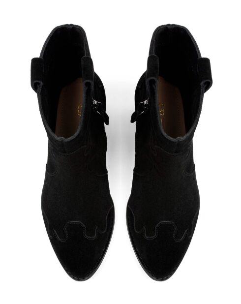 Schwarze Lederstiefel Walk Between Stars