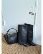 Depend On Me Schwarze Lederstiefel
