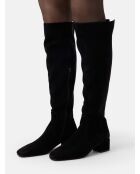 Bottes en cuir suède Quell noires