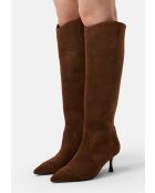 Bottes en cuir suède Pulsar caramel