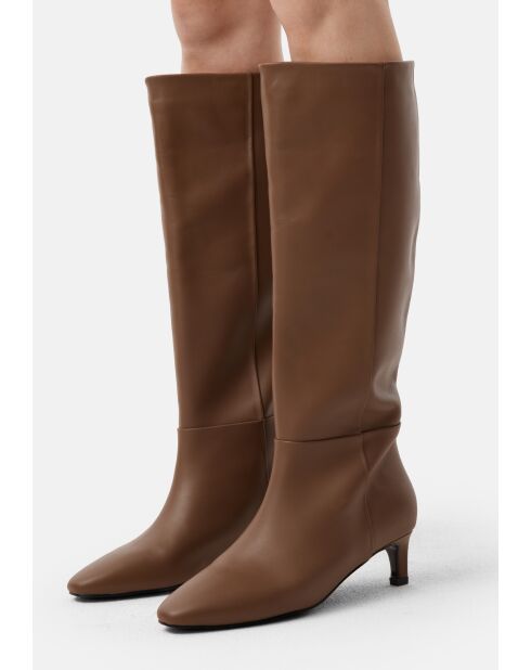 Stivali in pelle marrone Easy To Achieve