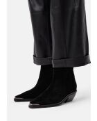 Bottines en cuir Event Horizon noires