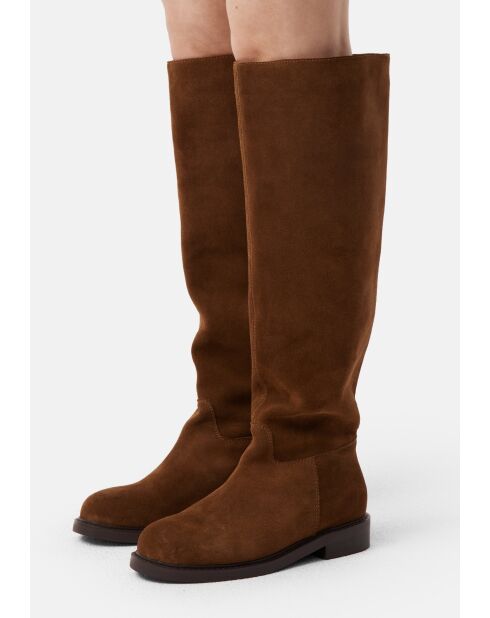 Mr. Jones Maxi-Stiefel aus karamellfarbenem Leder