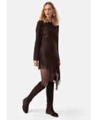 Mr Jones Maxi braune Lederstiefel