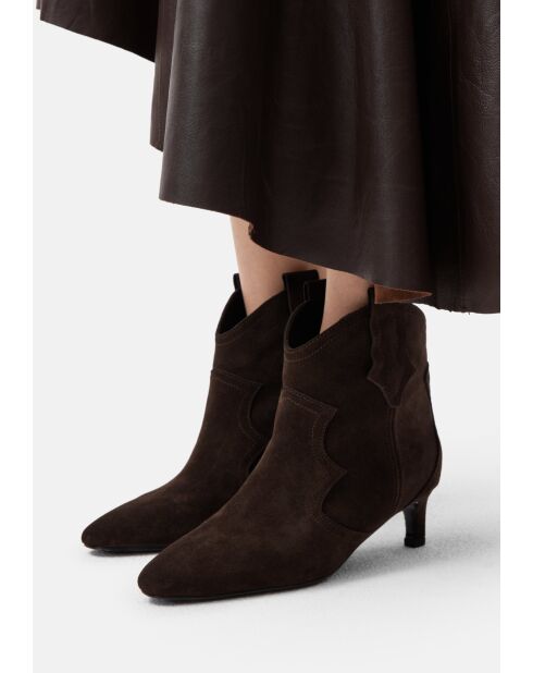 Bottines en cuir Texas Wind marron