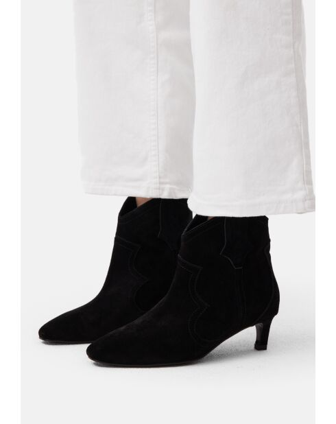 Bottines en cuir Texas Wind noires
