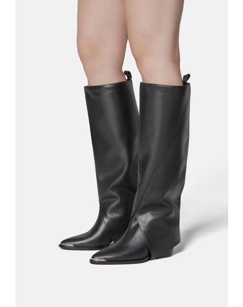 Bottes en cuir To Make It Right noires