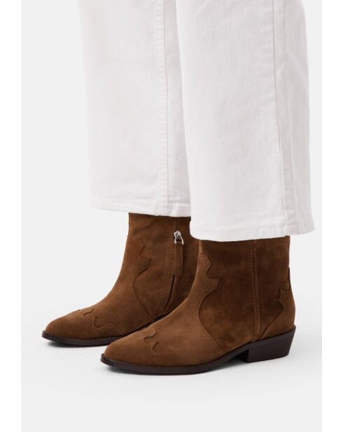 Walk Between Stars Stiefel aus karamellfarbenem Leder