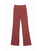 Pantaloni Phina in cotone terracotta
