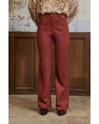 Pantaloni Phina in cotone terracotta