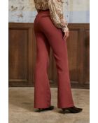 Pantaloni Phina in cotone terracotta
