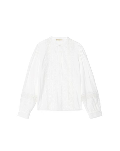 Ecrufarbene Bluse Bilena
