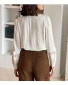 Ecrufarbene Bluse Bilena