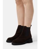 Bottines en cuir suède From The Best marron