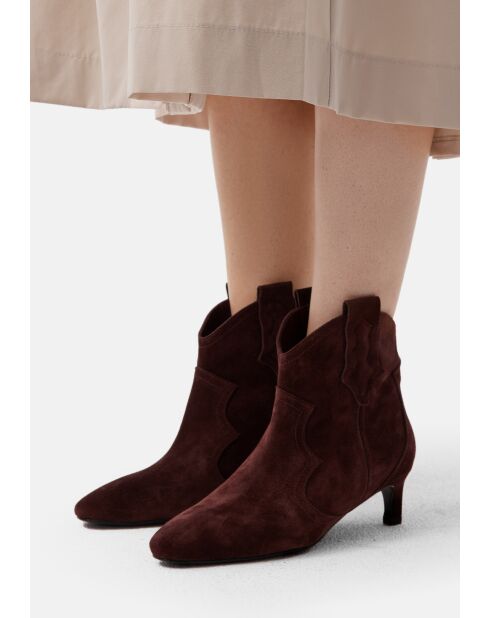 Burgundy Texas Wind leren laarzen