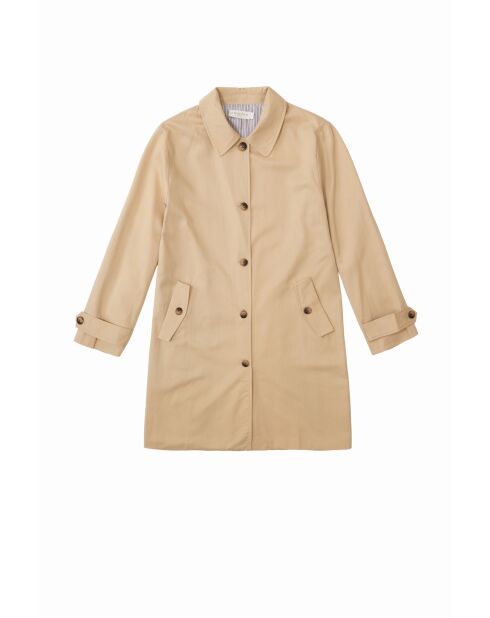 Parka long en coton Nevin beige