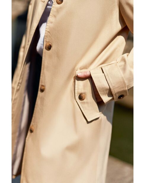 Parka long en coton Nevin beige