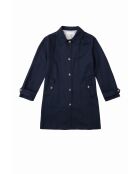 Parka larga azul marino de algodón Nevin