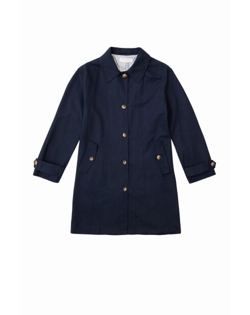 Parka long en coton Nevin marine
