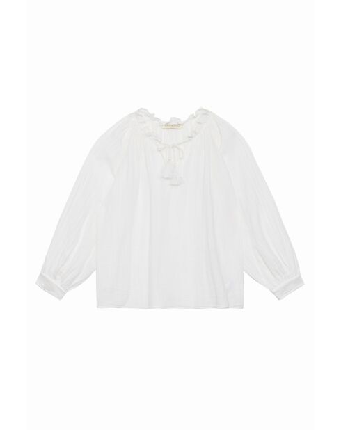 Blouse en coton Briska ecru