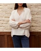 Blusa Briska de algodón crudo