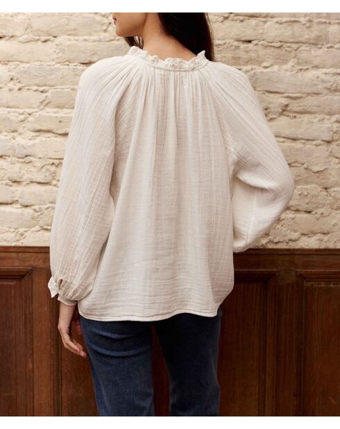 Blouse en coton Briska ecru