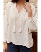 Blusa Briska de algodón crudo