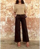 Jeans Paolat marroni in cotone
