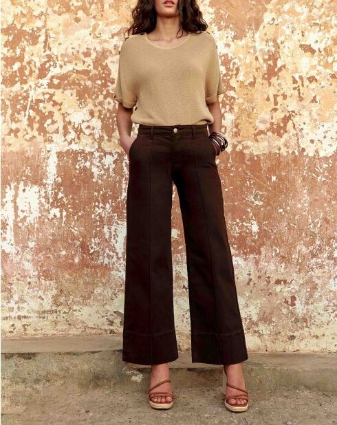 Jeans Paolat marroni in cotone
