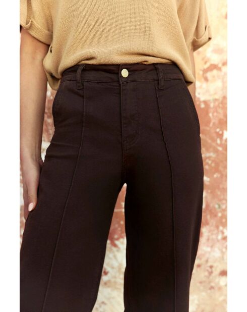 Jeans Paolat marroni in cotone